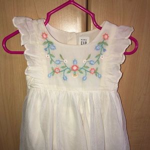 Baby gap 3-6 month white dress